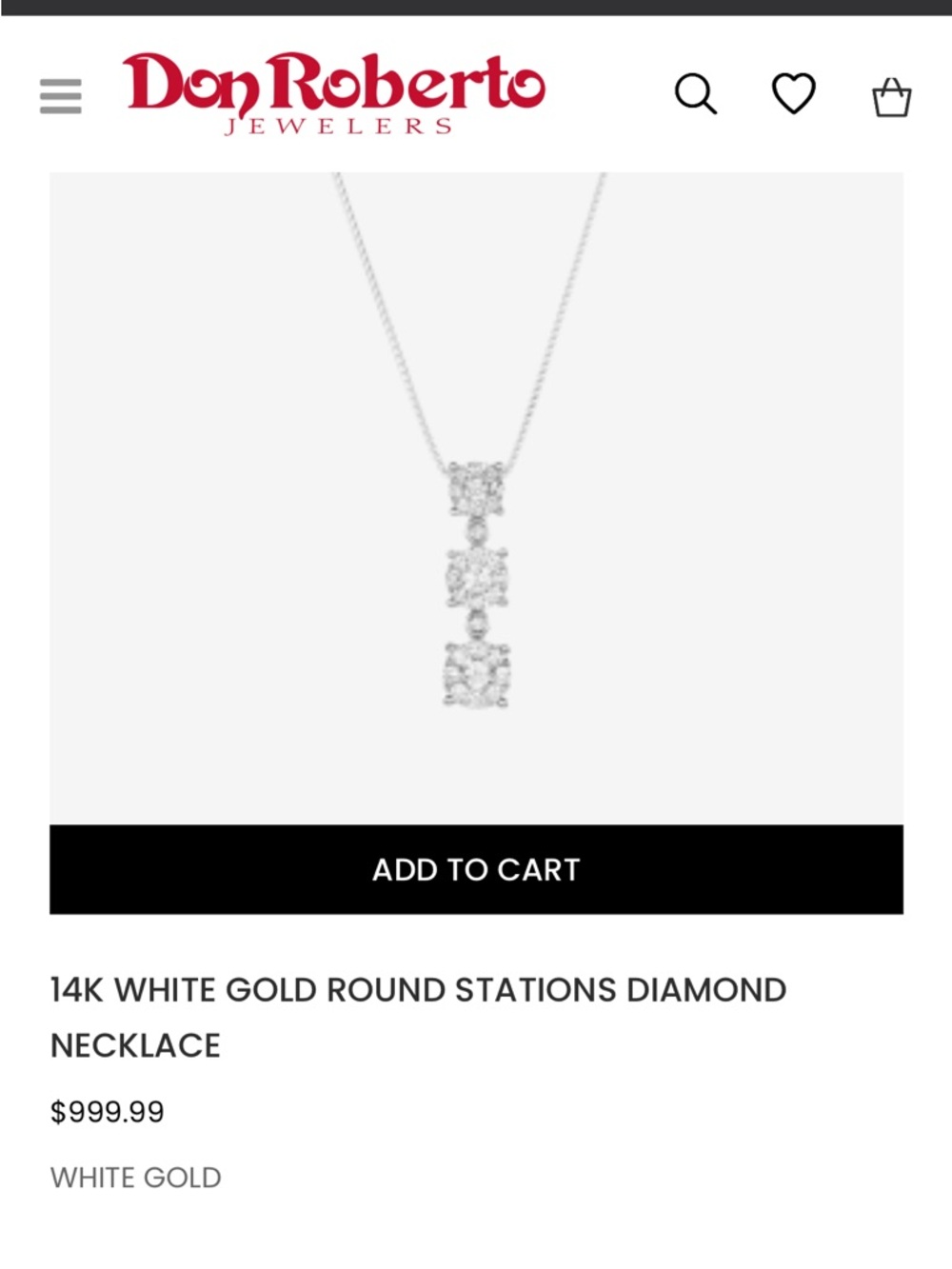 14k white gold past present and future diamond Necklace.100% authentic
